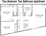 Apartment Longview WA, Floor Plan 2 Bed, 2 Bath